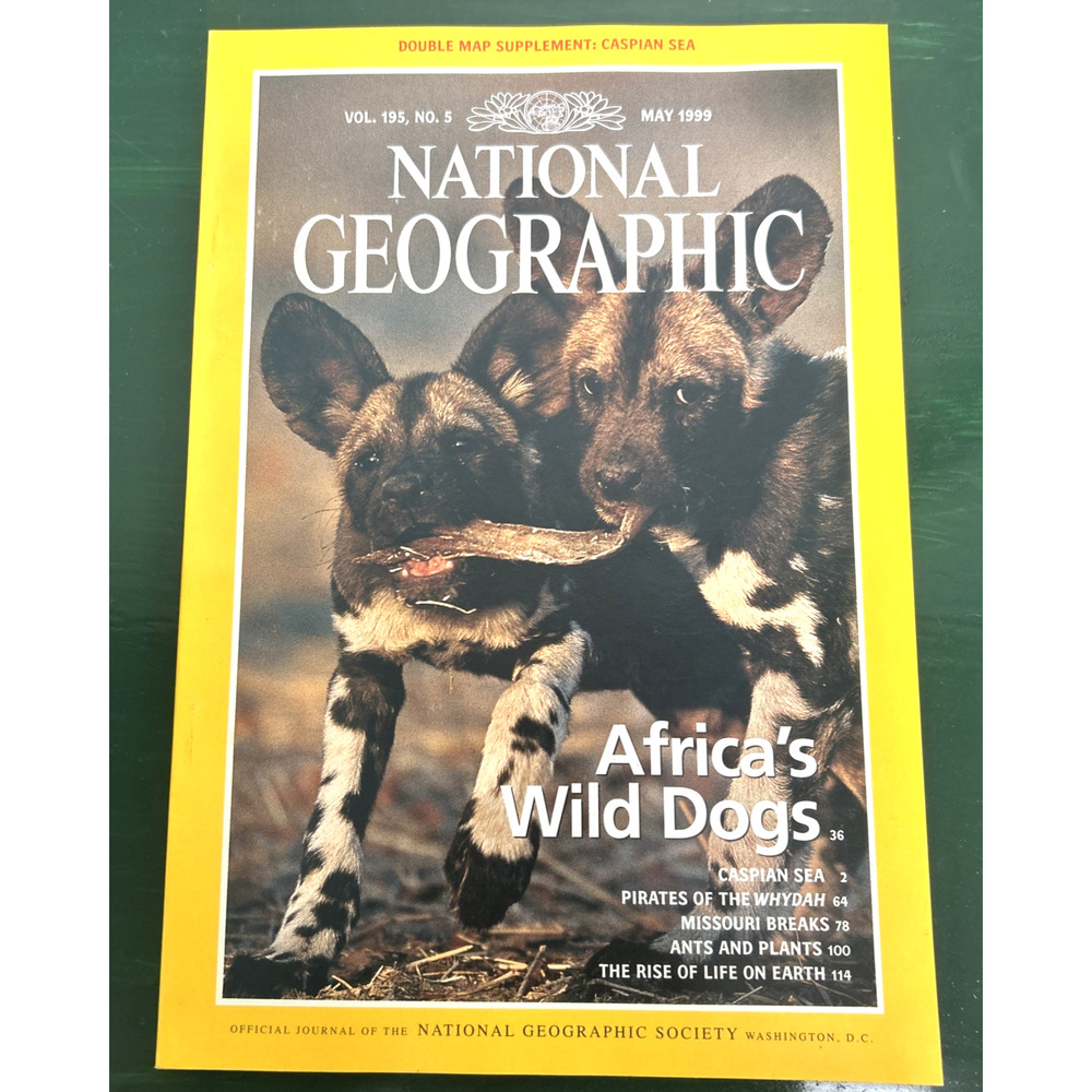National Geographic Magazine MISSING MAP May 1999 Africa Wild Dogs Pirates Ants